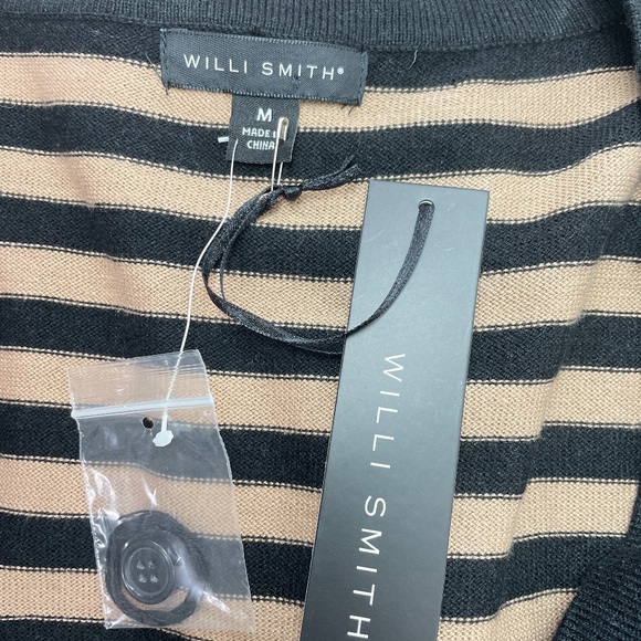 Willi Smith brown and black striped long sleeve cardigan sweater - Picture 5 of 6